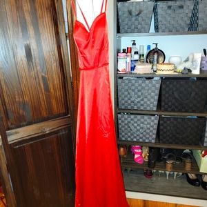 A beautiful bride's maids dress with 2 side pocket and laced back